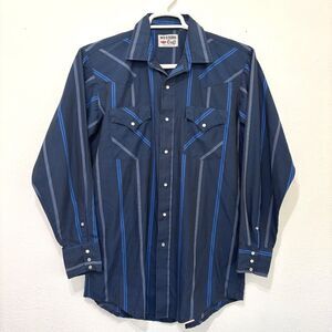 Mens Vintage 80s Canada Pearl Snap Shirt Large Western Craft Rodeo Ranch